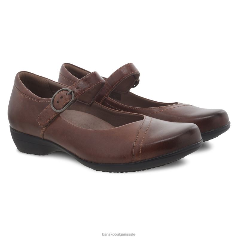Dansko кестеново полирано теле Жени фауна JDTJ152 Мери Джейнс