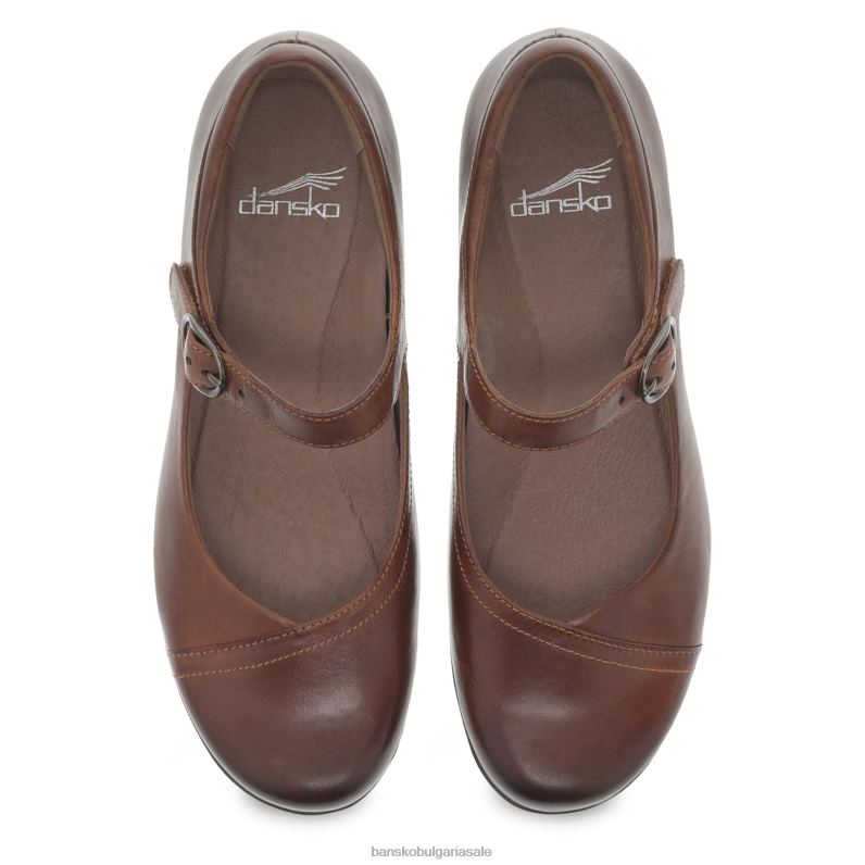 Dansko кестеново полирано теле Жени фауна JDTJ152 Мери Джейнс