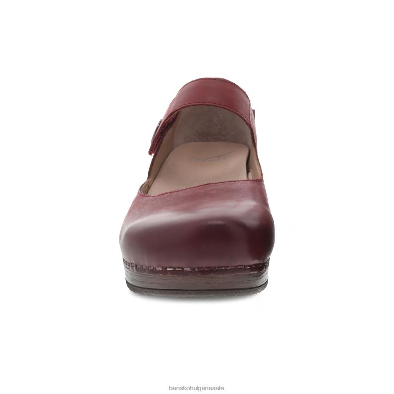 Dansko червено восъчно полирано Жени Беатрис JDTJ154 Мери Джейнс