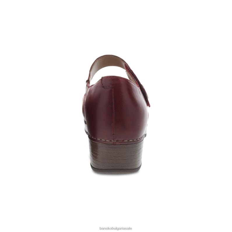 Dansko червено восъчно полирано Жени Беатрис JDTJ154 Мери Джейнс