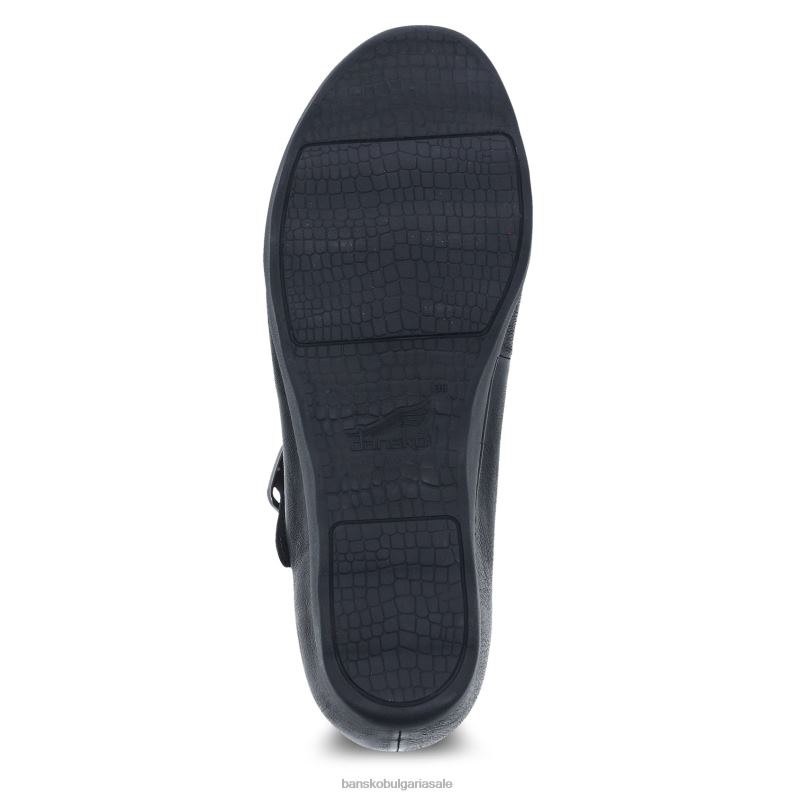 Dansko черен полиран набук Жени Марчела JDTJ157 Мери Джейнс