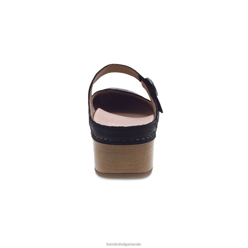 Dansko черен полиран набук Жени брия JDTJ158 Мери Джейнс