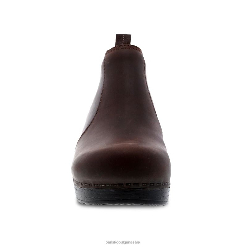 Dansko антично кафяво омаслено Жени Франки JDTJ222 ботуши и ботуши