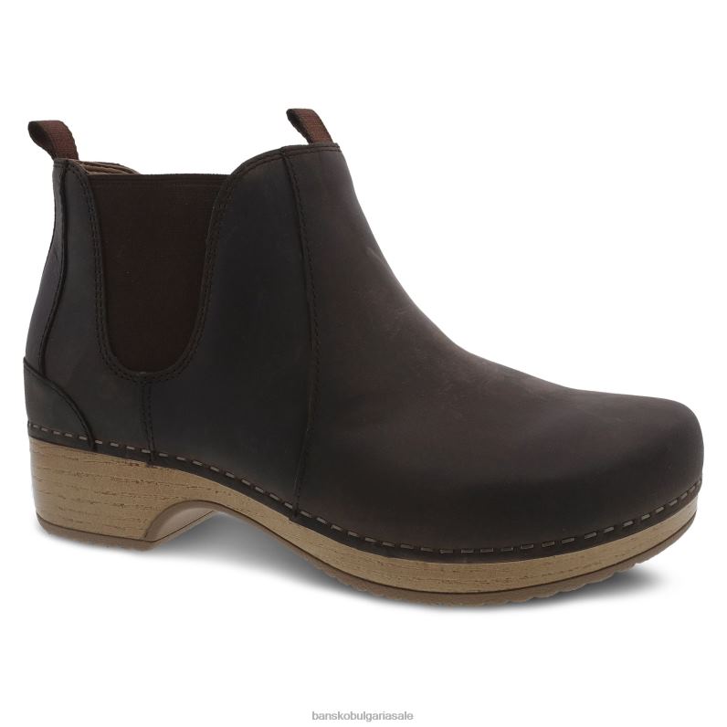 Dansko кафяво намаслено издърпайте нагоре Жени бека JDTJ224 ботуши и ботуши
