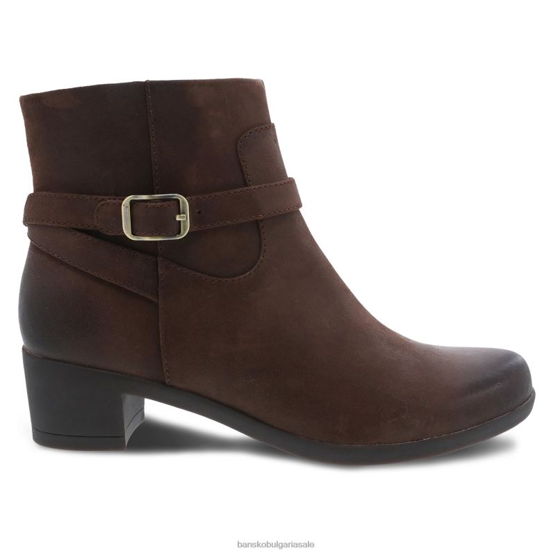 Dansko кафяв полиран велур Жени кегни JDTJ226 ботуши и ботуши