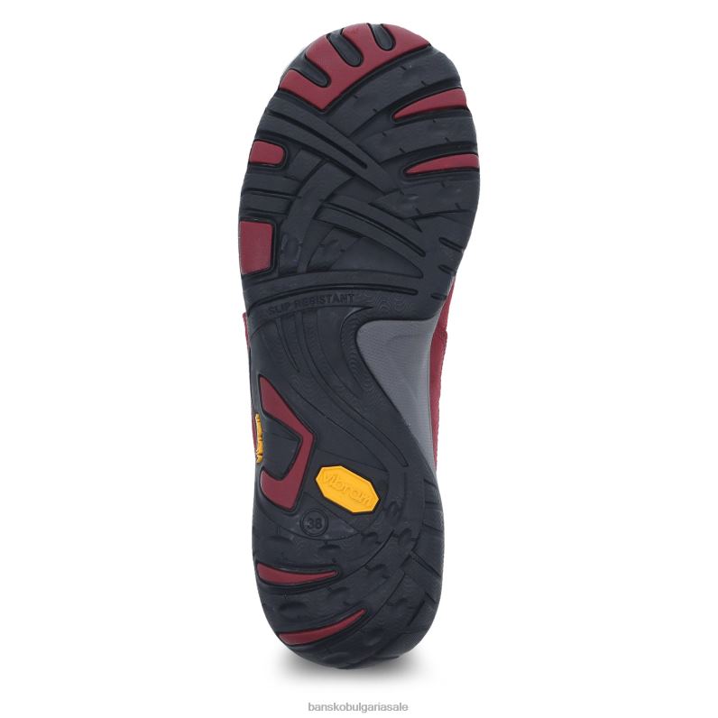 Dansko червен полиран велур Жени пейсли JDTJ209 маратонки и на открито