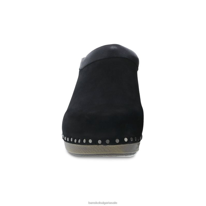 Dansko черен набук Жени Сами JDTJ181 мулета и чехли