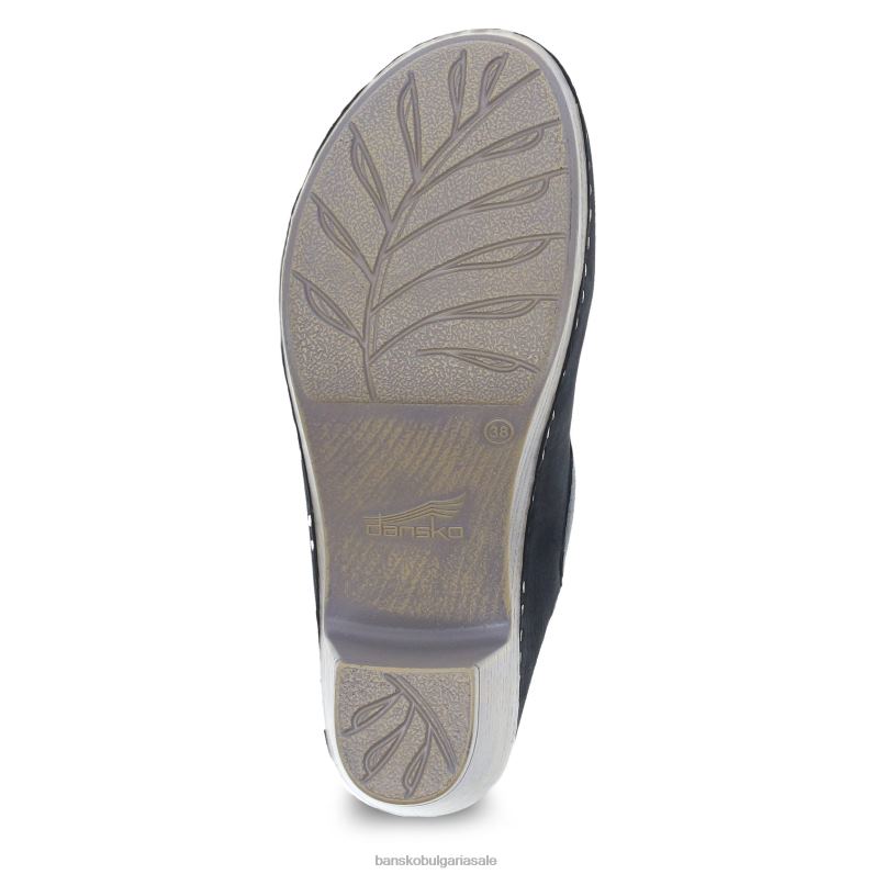 Dansko черен набук Жени Сами JDTJ181 мулета и чехли