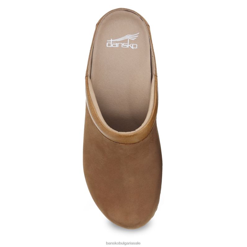 Dansko кафяв набук Жени Сами JDTJ182 мулета и чехли