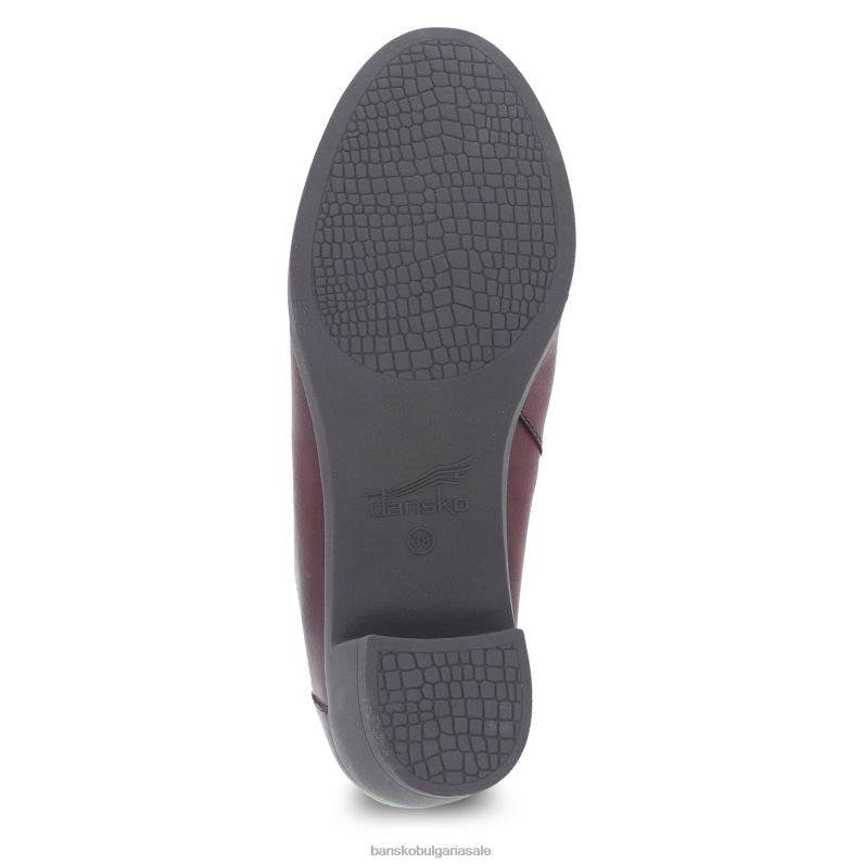 Dansko винен полиран набук Жени Кери JDTJ291 мулета и чехли