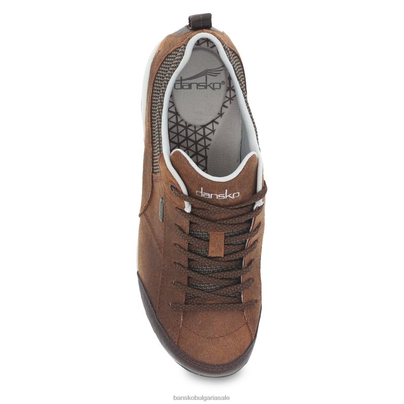 Dansko кафяв полиран велур Жени пейсли JDTJ293 мулета и чехли