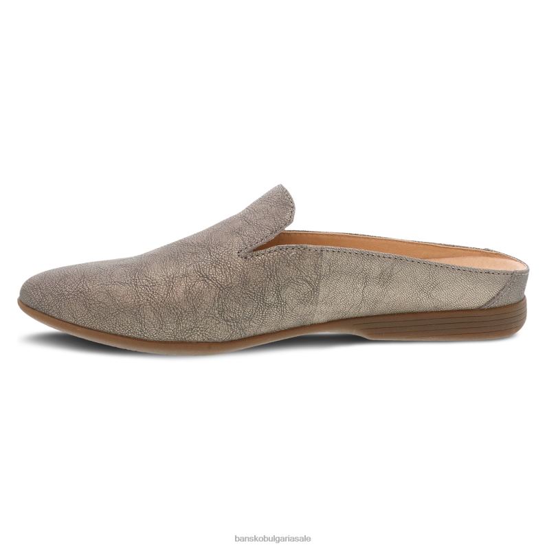 Dansko сив металик кожа Жени Лекси JDTJ288 равните обувки