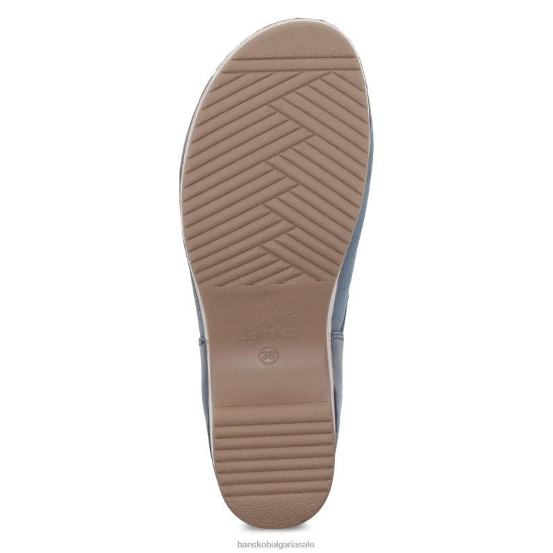 Dansko тъмносин полиран велур Жени брена JDTJ231 сабо