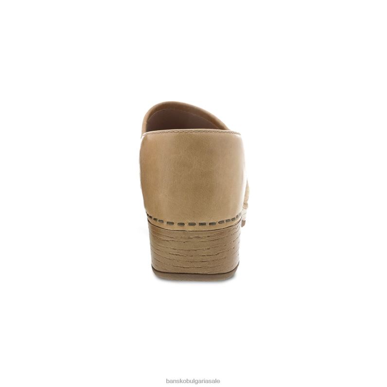 Dansko пясък пълнозърнест велур Жени брена JDTJ232 сабо