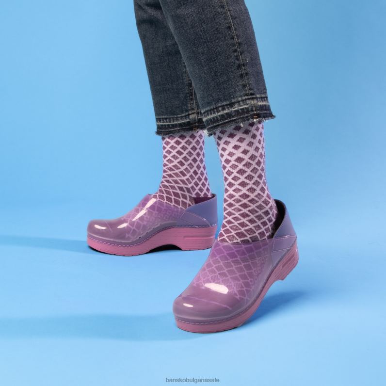 Dansko лилаво полупрозрачен Жени професионален JDTJ24 сабо