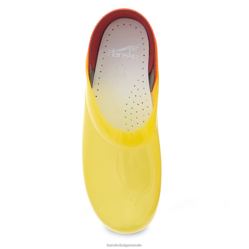 Dansko жълт полупрозрачен Жени професионален JDTJ25 сабо