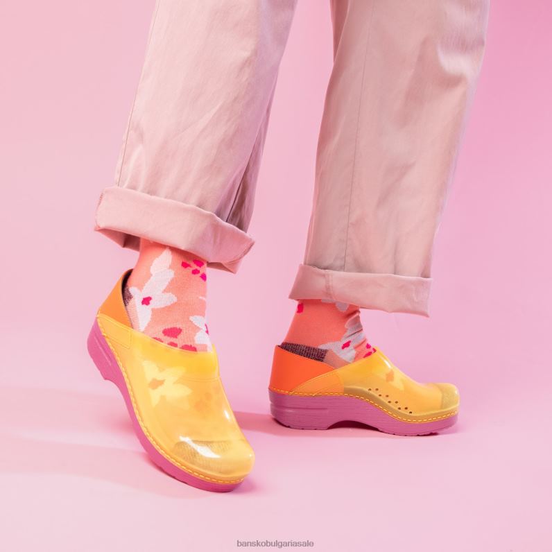 Dansko жълт полупрозрачен Жени професионален JDTJ25 сабо