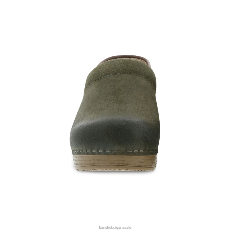 Dansko зелен полиран набук Жени професионален JDTJ28 сабо