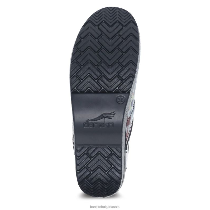 Dansko бохо цветен патент Жени професионален JDTJ29 сабо