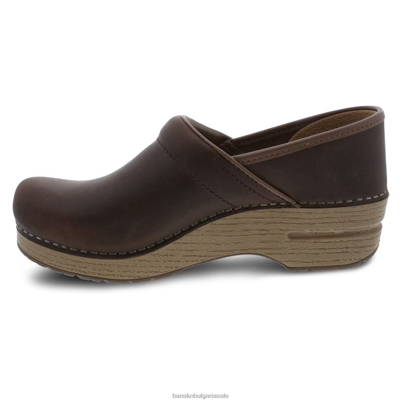 Dansko кафяво намаслено издърпайте нагоре Жени професионален JDTJ34 сабо