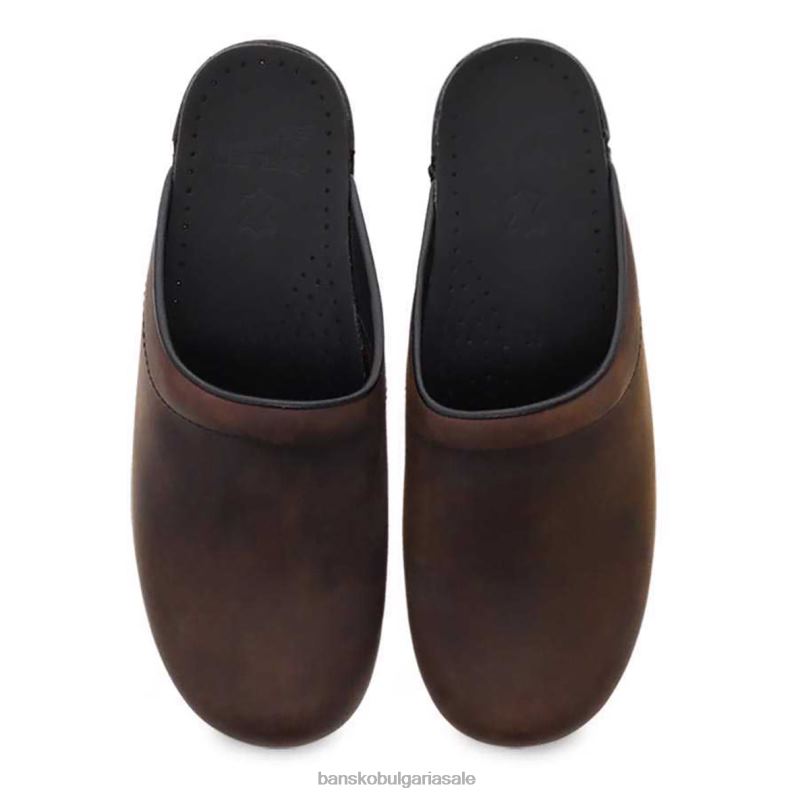 Dansko антично кафяво омаслено Жени персонализирана соня JDTJ55 сабо