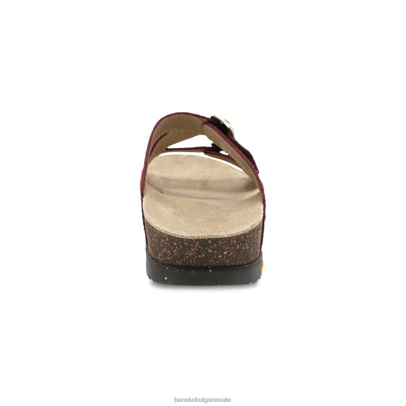 Dansko цинобър велур Жени дайна JDTJ100 сандали