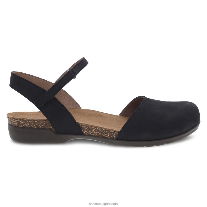 Dansko черен набук Жени офика JDTJ105 сандали
