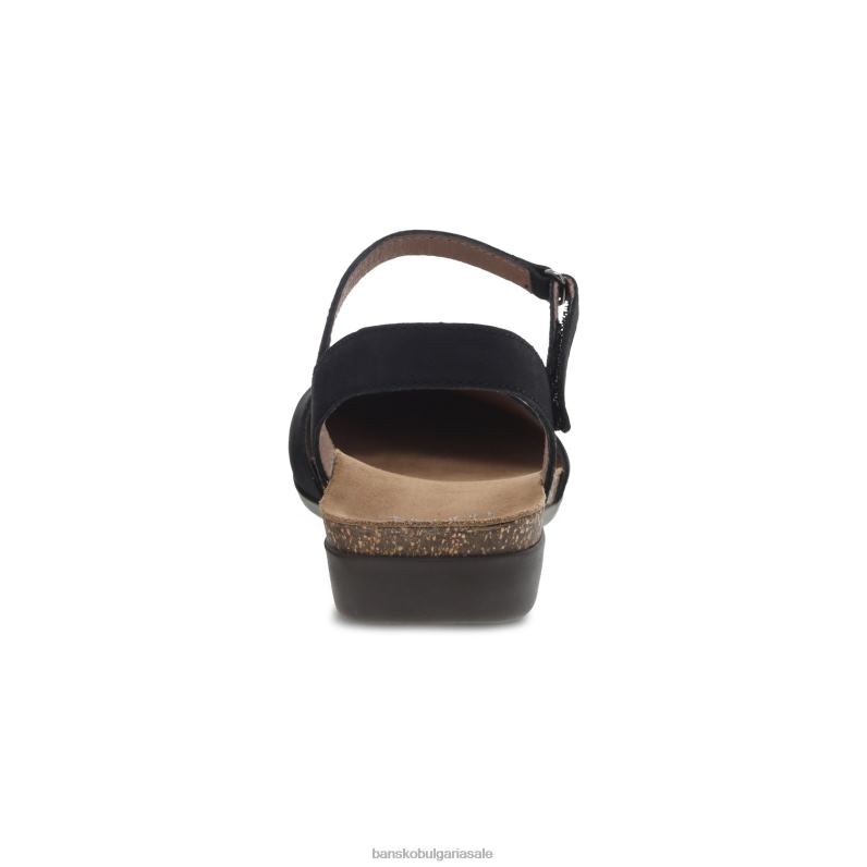 Dansko черен набук Жени офика JDTJ105 сандали
