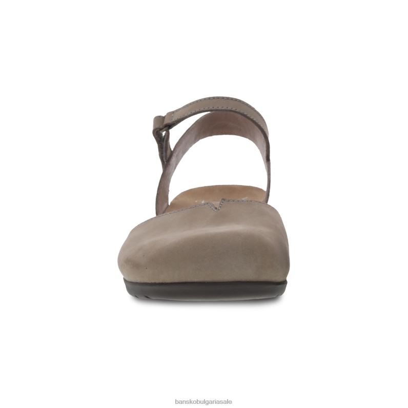 Dansko сив фрезован набук Жени офика JDTJ106 сандали