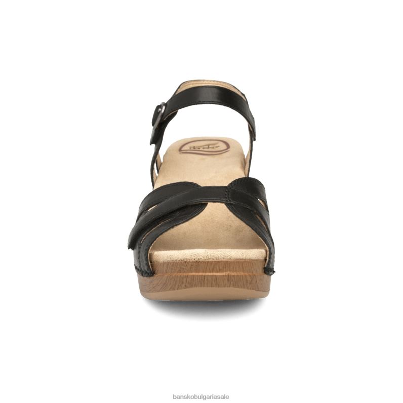 Dansko черно пълнозърнесто Жени сезон JDTJ120 сандали