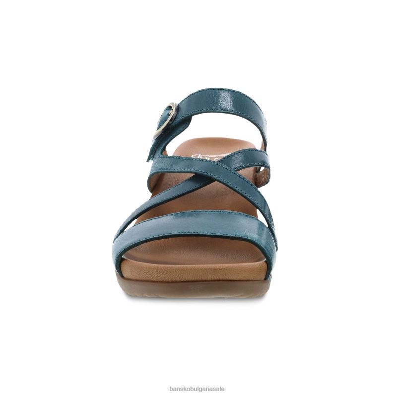 Dansko синьо-зелена кожа Жени ана JDTJ122 сандали