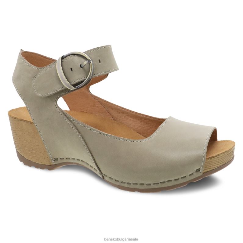 Dansko полиран набук каки Жени тиана JDTJ128 сандали