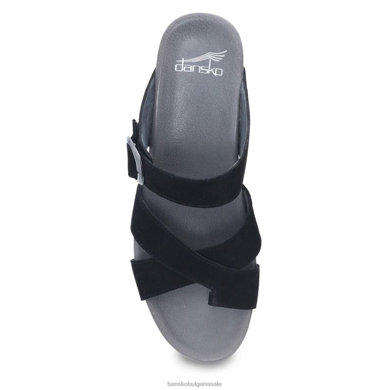Dansko черен набук Жени Обри JDTJ130 сандали