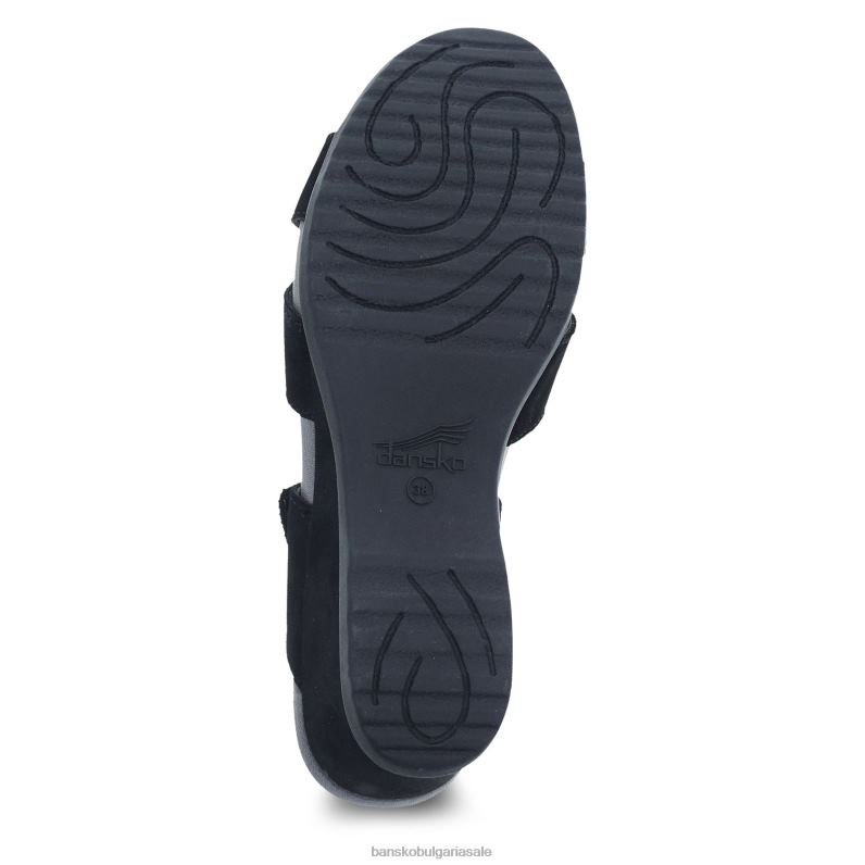 Dansko черен набук Жени Обри JDTJ130 сандали