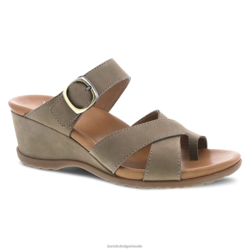 Dansko кафяв набук Жени Обри JDTJ131 сандали