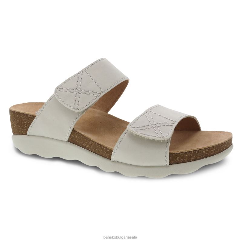 Dansko фрезован набук от слонова кост Жени луда JDTJ148 сандали