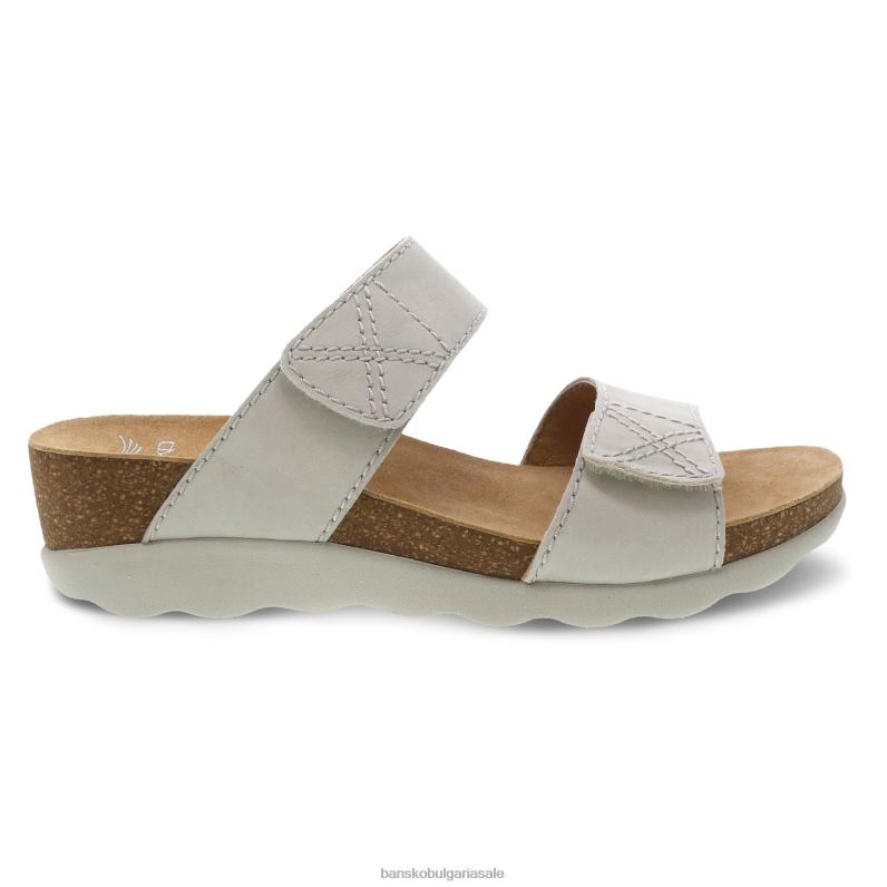 Dansko фрезован набук от слонова кост Жени луда JDTJ148 сандали