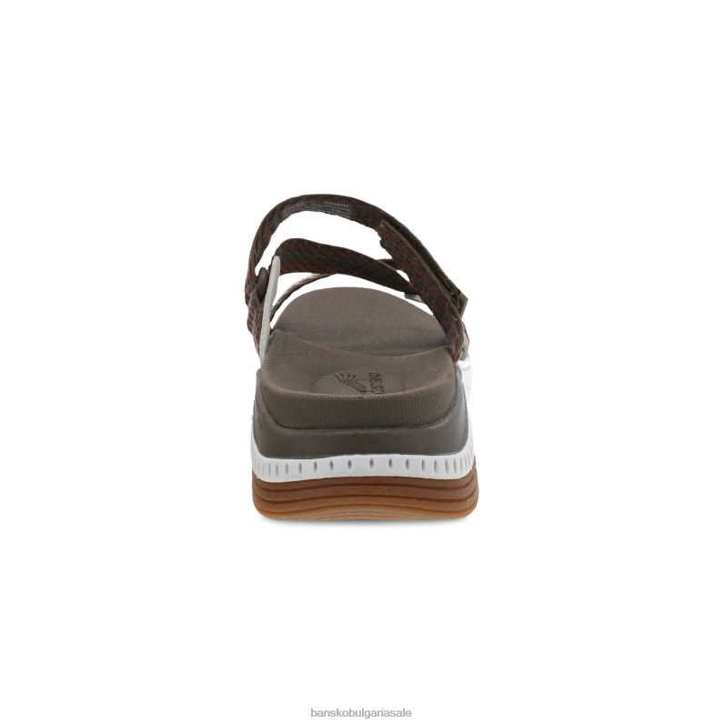 Dansko кафява мулти лента Жени розетка JDTJ73 сандали