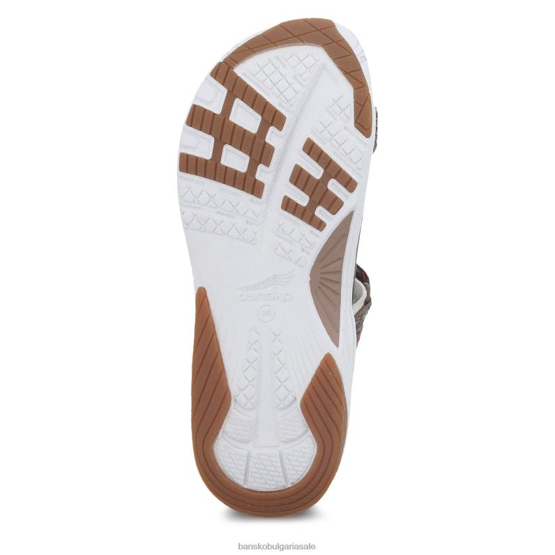 Dansko кафява мулти лента Жени розетка JDTJ73 сандали