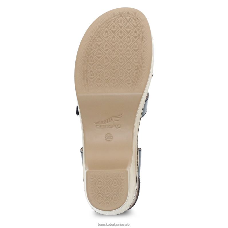 Dansko черен гладък прасец Жени малена JDTJ83 сандали