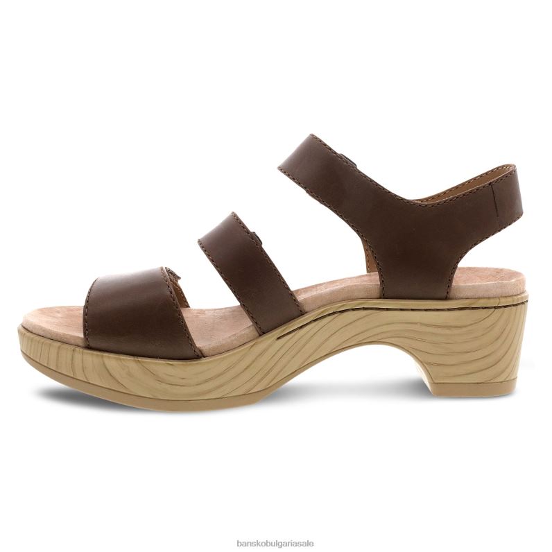 Dansko кафяво гладко теле Жени малена JDTJ84 сандали
