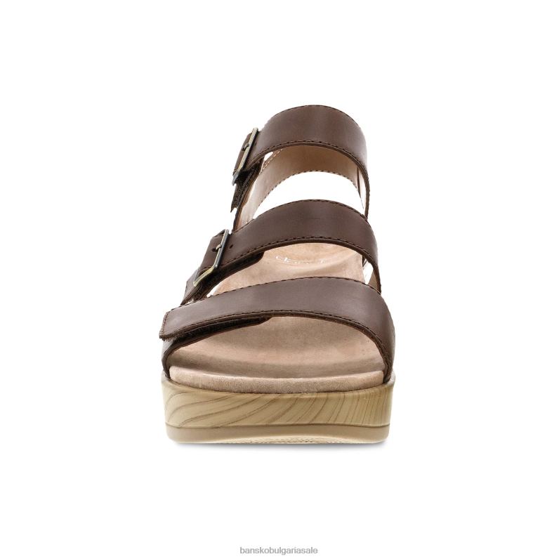 Dansko кафяво гладко теле Жени малена JDTJ84 сандали