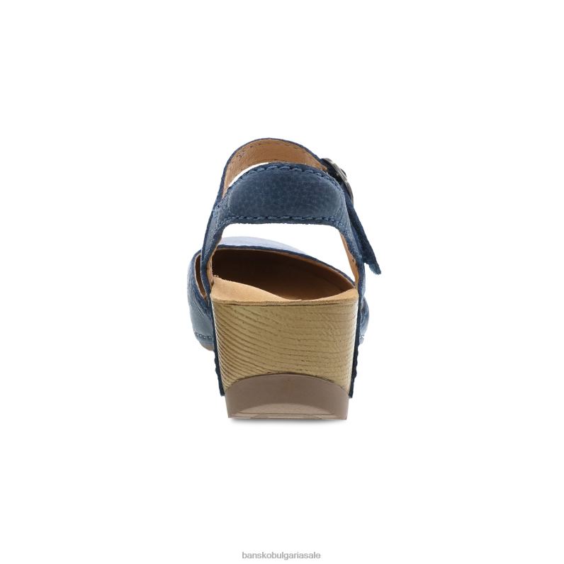 Dansko синьо фрезовано полирано Жени тифани JDTJ97 сандали