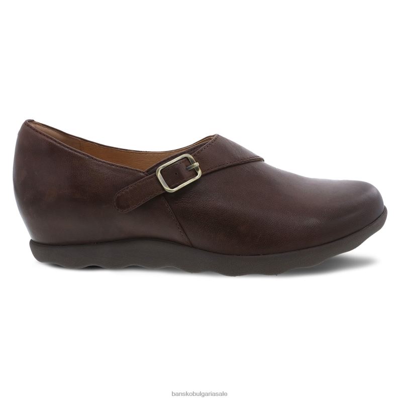 Dansko кафяв полиран набук Жени мариса JDTJ249 токчета и клинове