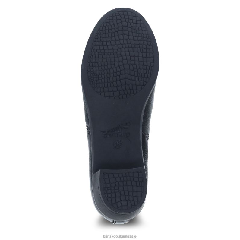 Dansko черен полиран набук Жени камдин JDTJ250 токчета и клинове