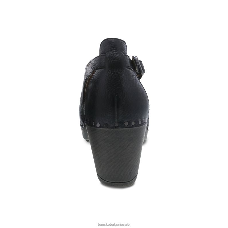 Dansko черен фрезован набук Жени нахален JDTJ297 токчета и клинове