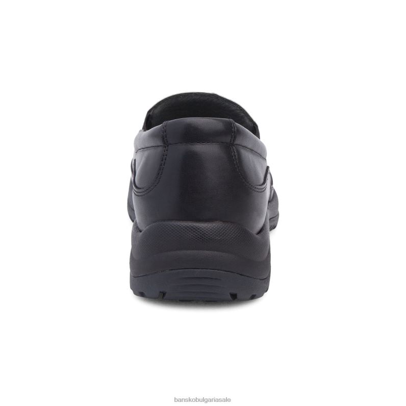 Dansko черно пълнозърнесто мъже Уейн JDTJ281 мокасини и пантофи
